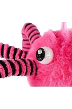 15" Faux Fur Spider Wreath Accent: Pink & Black