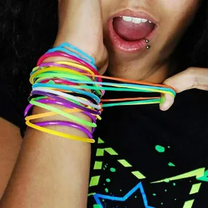 20pcs Random Color Glow in The Dark Bracelet Fashion Jewelry Accessories for-Default