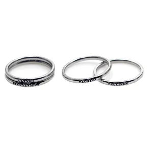 2mm *Shiny Finish* Stackable Stainless Steel Personalized Custom Stacking Name Ring(s)