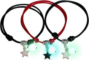 3 pieces Couple Bracelets Love Star Moon Cat Luminous Bangles for Friendship Sister Women Man Lucky Wish Jewelry Gift