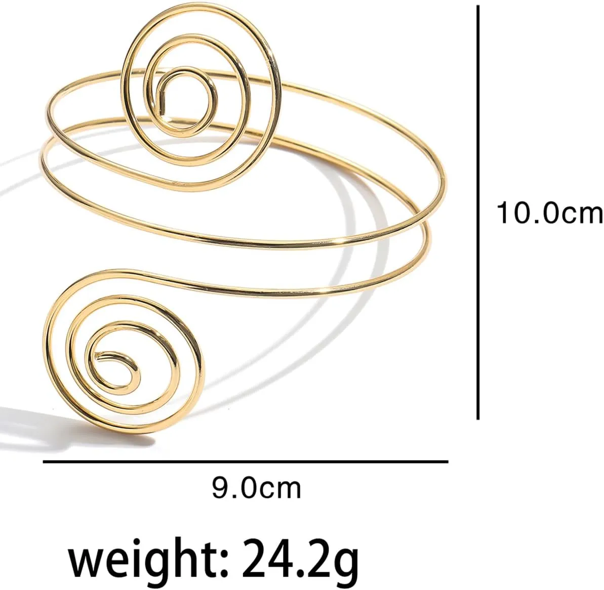 4-6 Pcs Arm Cuff Upper Arm Band Cuff Bracelet Bangle for Women Adjustable Armband Set