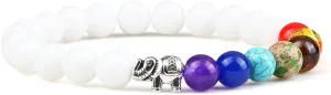 7 chakra bracelet elephant natural stone reiki prayer beaded bracelets men healing anxiety yoga meditation bangles
