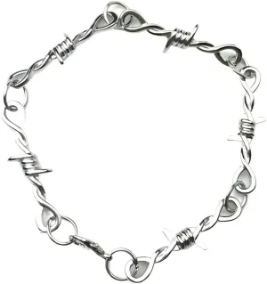 925 Sterling Silver Barbed Wire Necklace Bracelet For Women And Men - Barbwire Little Thorns Chain Choker Jewelry Gifts Barb Wine Necklace Little Thorns Chain Choker Bracelet For Men And Women