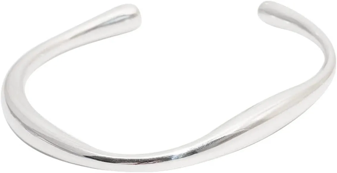 925 Sterling Silver Bracelets Open Adjustable Bangle Bracelet Teardrop Water Drop Cuff Bangles for Women