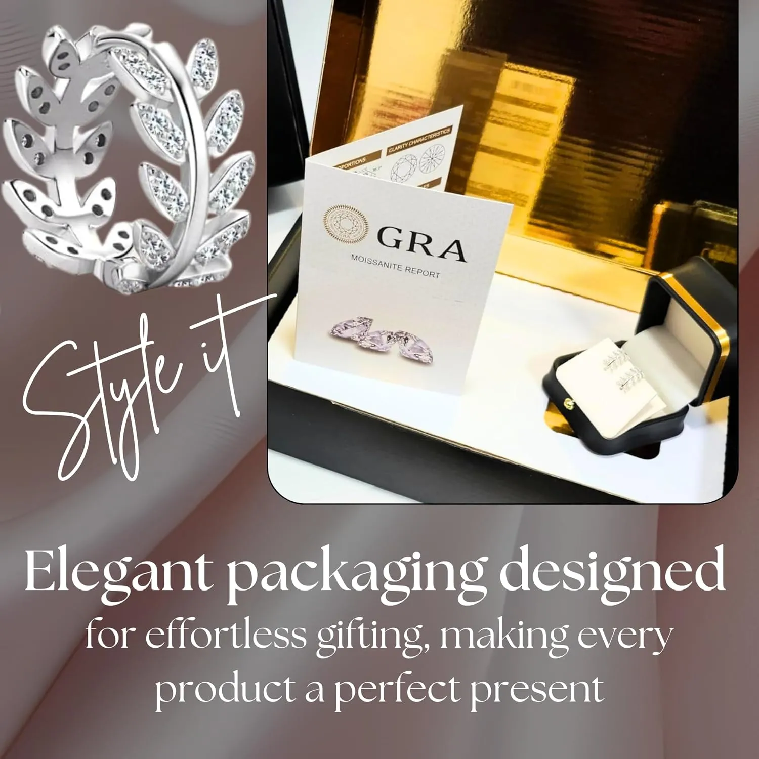 925 Sterling Silver CZ Diamond Huggie Hoop Earrings with Exquisite Box