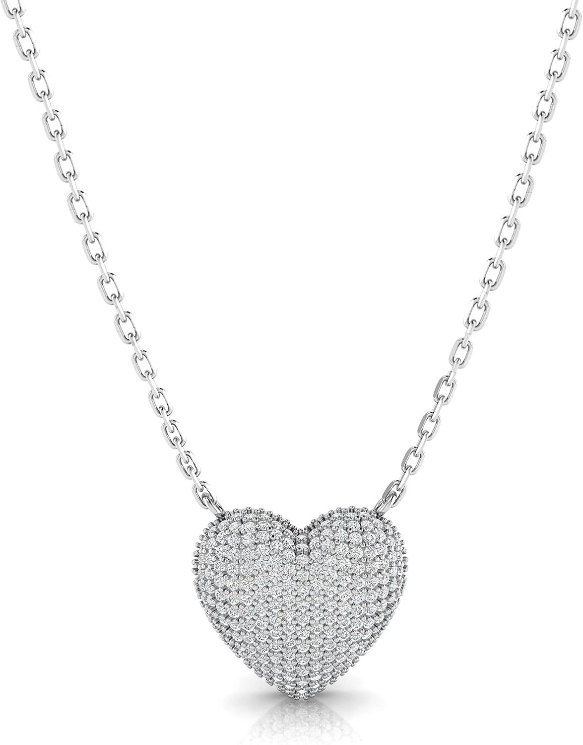 925 Sterling Silver Heart Pendant Necklace for Women and Girls - everyday wear gifts for her