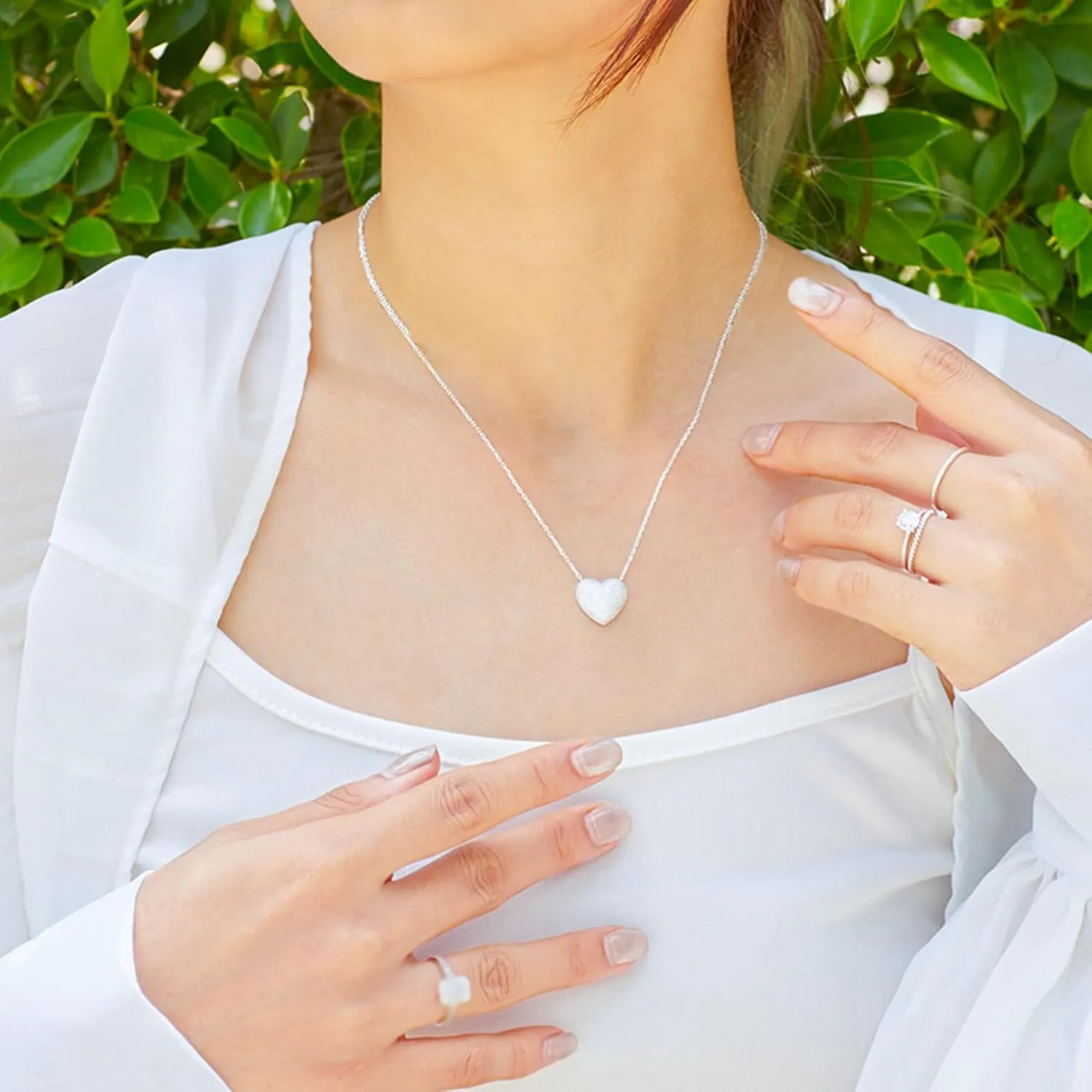 925 Sterling Silver Heart Pendant Necklace for Women and Girls - everyday wear gifts for her