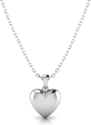 925 Sterling Silver Heart Pendant Necklace for Women and Girls - everyday wear gifts for her