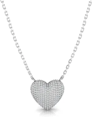 925 Sterling Silver Heart Pendant Necklace for Women and Girls - everyday wear gifts for her