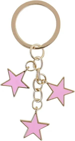 Aesthetic Silver Star Keychain Gothic Moon Key Chain Cute Pink Star Keys Chains