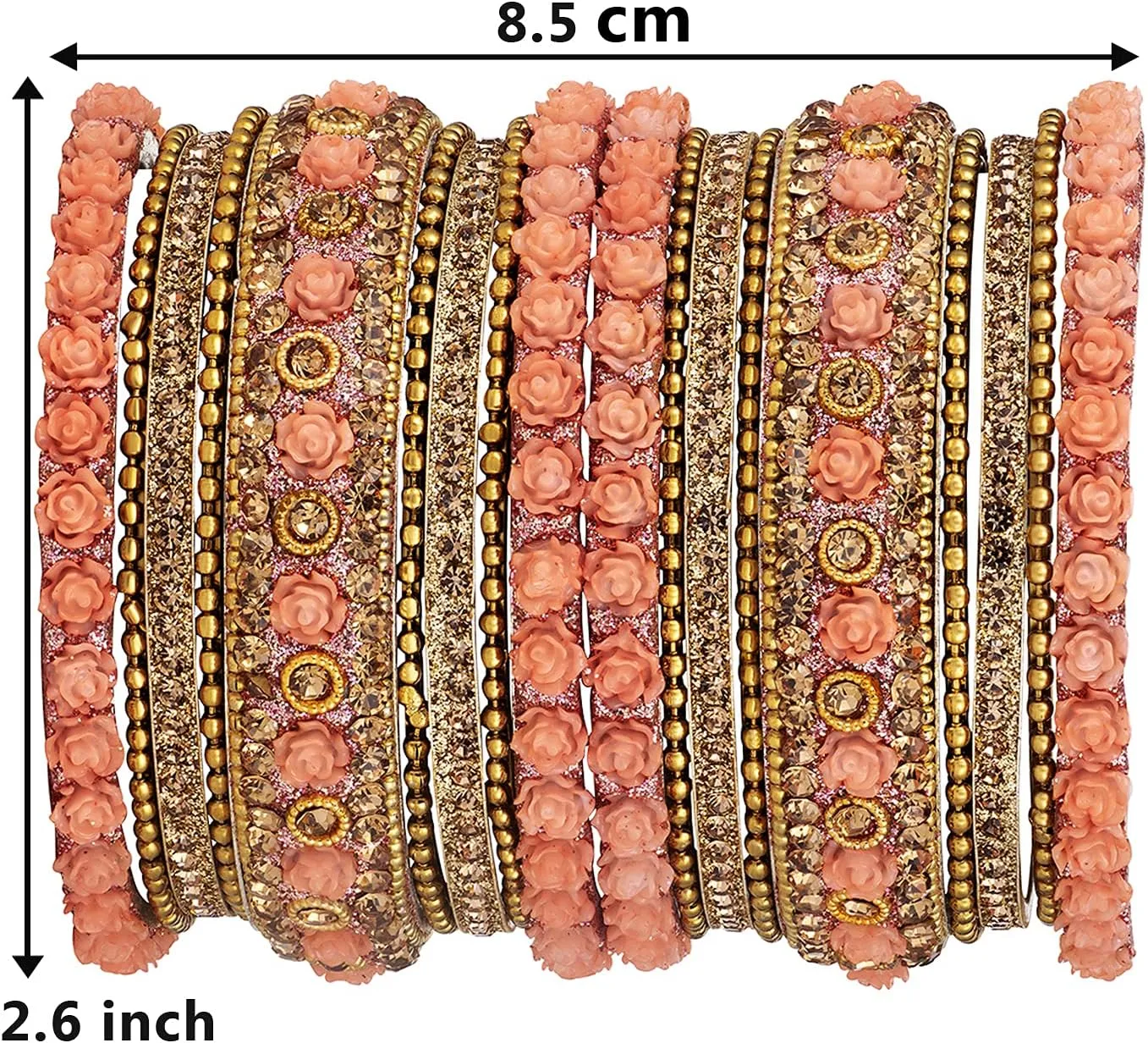 Aheli Ethnic Metal Bangles Chudha Set Stone Studded Bangle Set Indian Wedding Wear Fashion Jewelry Gift for Women Blue