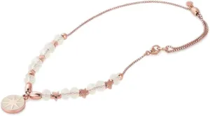 Alex and Ani Adjustable Anklet for Women, Star of Venus Charm, Shiny Rose Gold Finish, 11.5 in
