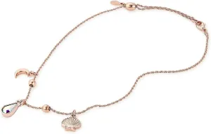 Alex and Ani Adjustable Anklet for Women, Summer Oceanside Beach Multi-Charm, Shiny Finish, 11.5 in