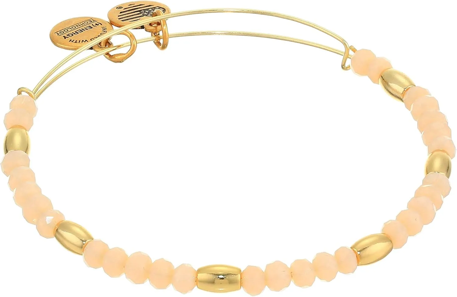 Alex and Ani Balance Bead II Bracelet Carmel 1 One Size, Shiny Gold (A20BBEAD07SG)