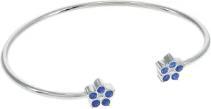 Alex and Ani Crystal Flower Flex Cuff Bracelet Shiny Silver One Size