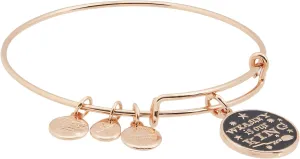 Alex and Ani Harry Potter, Weasley is Our King Bracelet Shiny Rose Gold/Black One Size