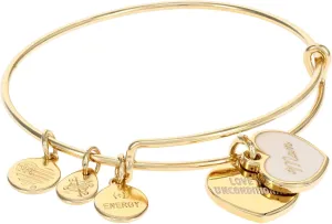 Alex and Ani Love You Unconditionally Bangle Shiny Gold One Size
