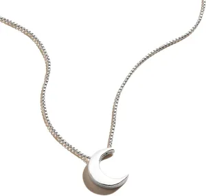 Alex and ANI Path of Symbols Adjustable Necklace for Women, Moon Pendant, Sterling Silver, 15 to 18 in