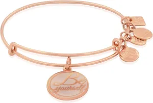 Alex and Ani Women's Be You elf Bangle Bracelet, Shiny Rose Gold