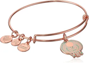 Alex and Ani Womens Falcon EWB Bangle Bracelet, Shiny Rose, Expandable