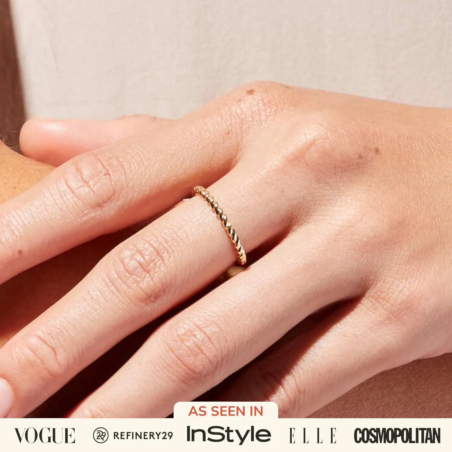 Ana Luisa Gold Rings for Women - 14K Gold Plated Rings for Women Non Tarnish - Trendy Stacking Ring for Everyday Wear - Twisted, Heart, Eternity Ring Styles - Hypoallergenic & Water-Resistant Jewelry