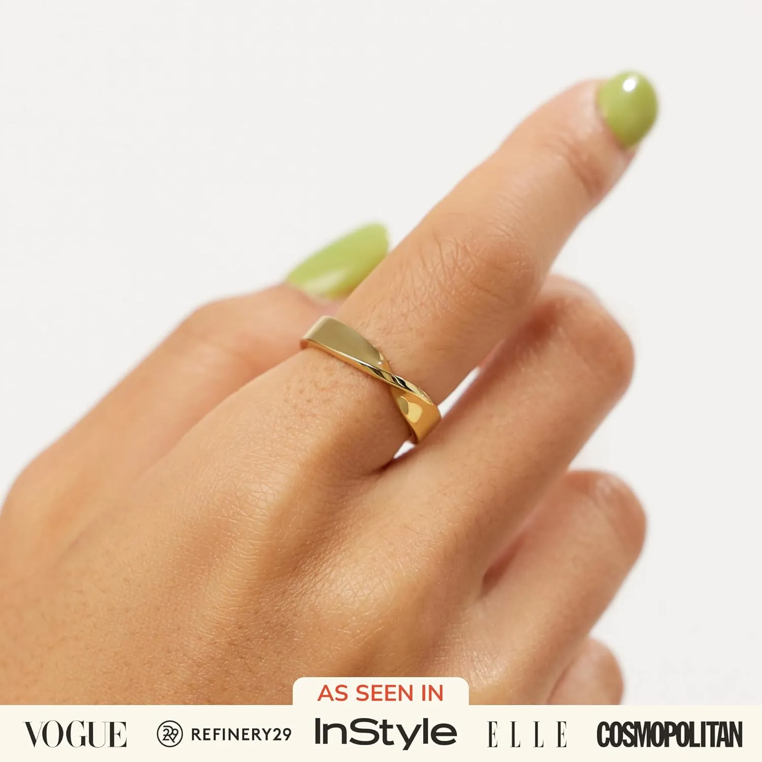 Ana Luisa Gold Rings for Women - 14K Gold Plated Rings for Women Non Tarnish - Trendy Stacking Ring for Everyday Wear - Twisted, Heart, Eternity Ring Styles - Hypoallergenic & Water-Resistant Jewelry