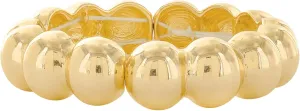 And Lovely 14K Gold or Rhodium Plated Plus Size Plated Bracelet Bangle - Set of 44