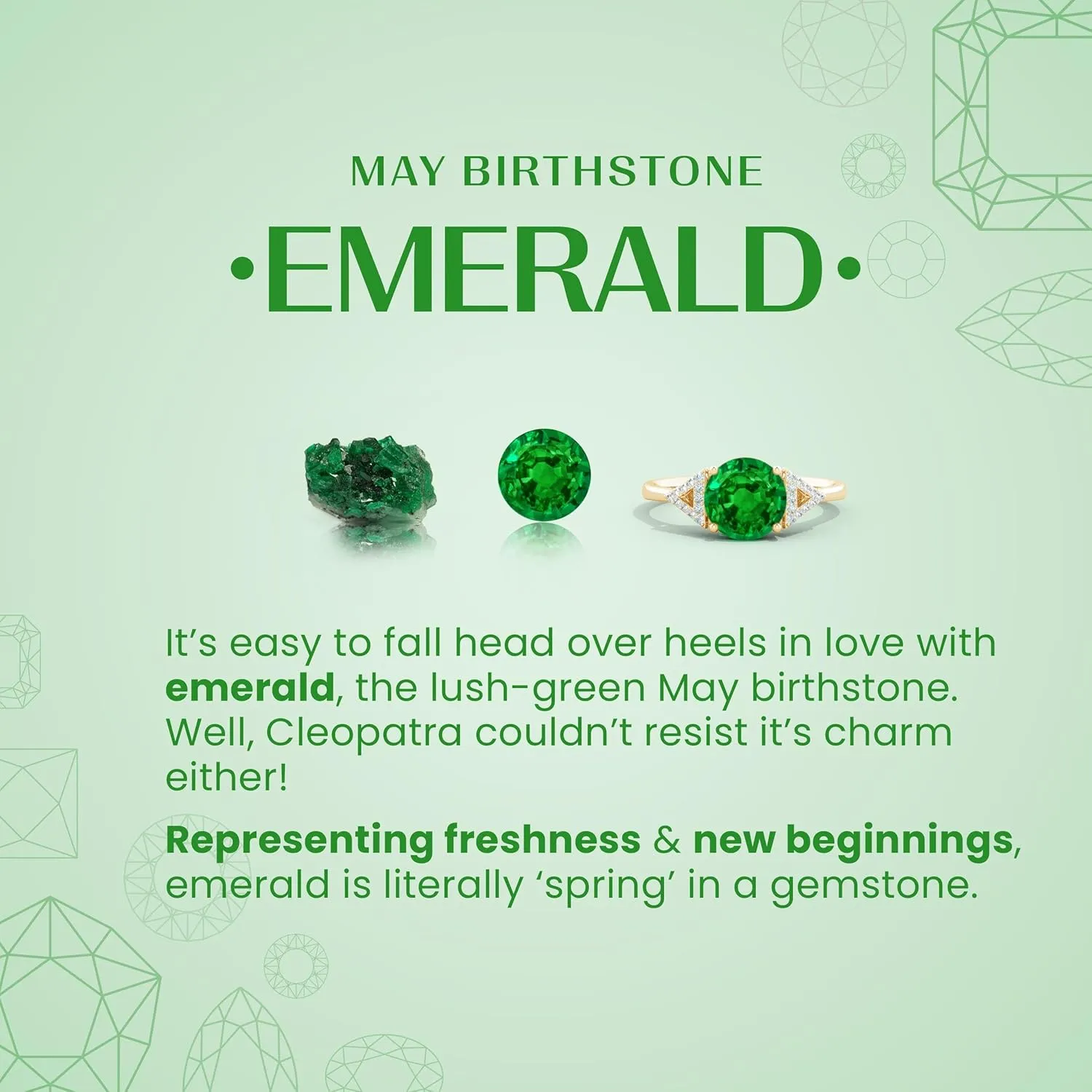 Angara Lab Grown Pear Shape Emerald Side Stone Engagement Ring with Diamonds in 14K Solid Gold/Platinum | May Birthstone, Birthday, Anniversary, Wedding Jewelry Gift for Women