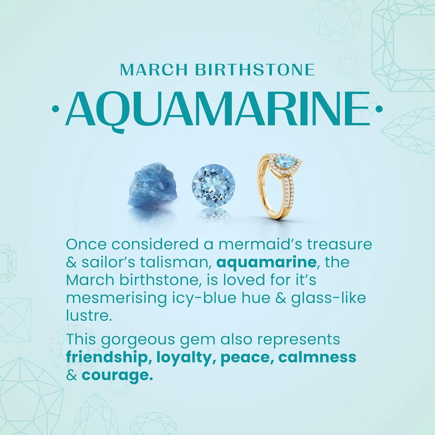 ANGARA Natural Solitaire Pear Aquamarine Drop Earrings with Diamonds in 14K Solid Gold/Platinum | March Birthstone, Birthday, Engagement, Anniversary, Wedding Jewelry Gift for Women