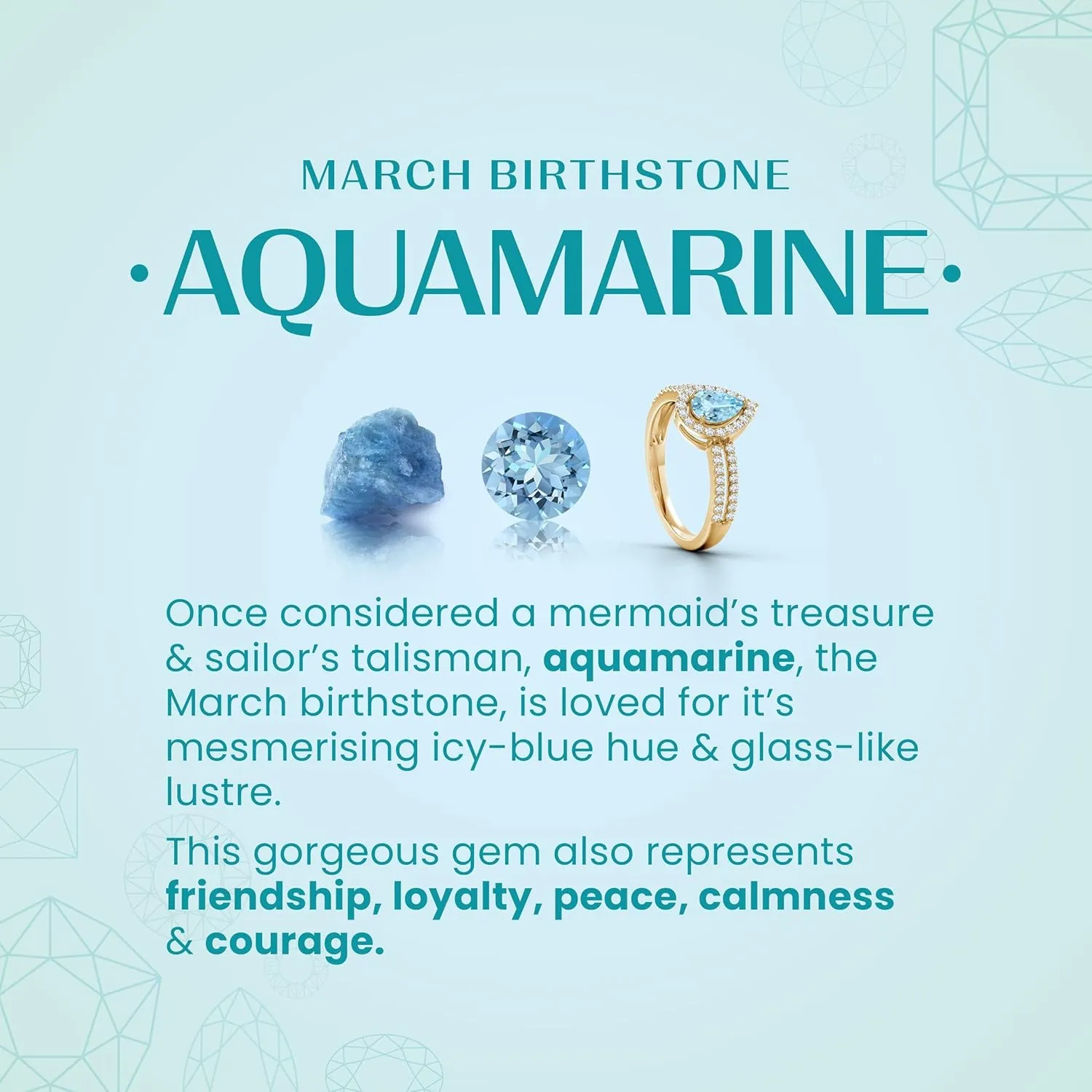 Angara Natural V-Bale Pear-Shaped Aquamarine Solitaire Pendant in Silver / 14K Solid Gold/Platinum | March Birthstone, Birthday, Engagement, Anniversary, Wedding Jewelry Gift for Women