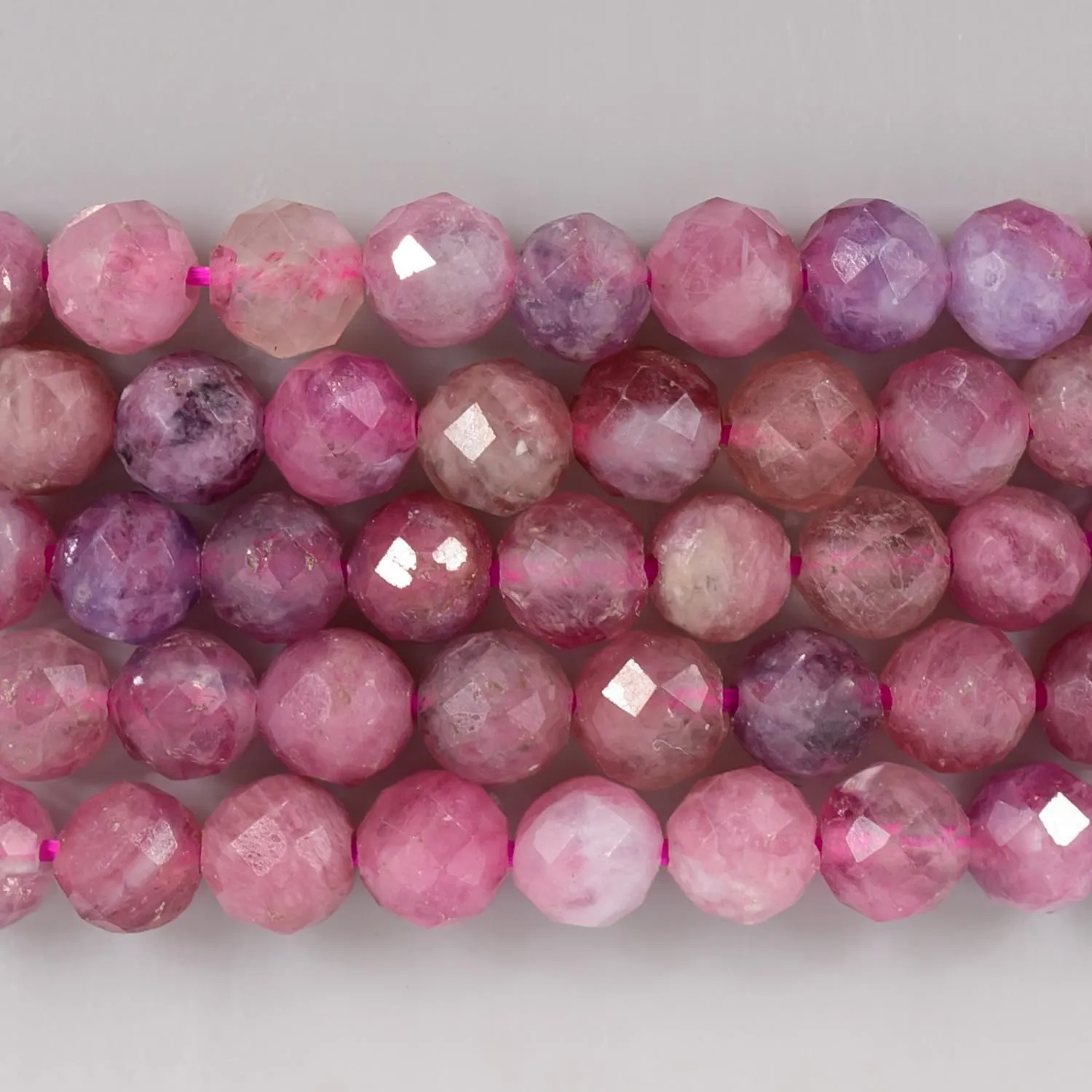 Angelstones Natural Gemstone Small Beaded Stretch Bracelet, 4mm Faceted Round Beads, Crystal Healing Bracelet for Women