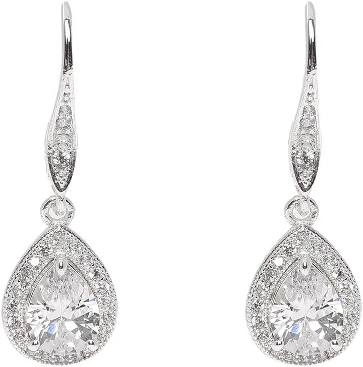 Anne Klein Classics Cubic Zirconia Pear Shape Drop Earrings