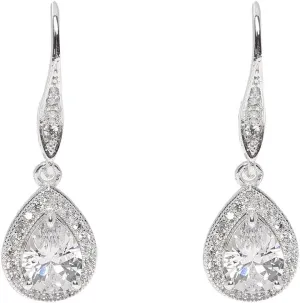 Anne Klein Classics Cubic Zirconia Pear Shape Drop Earrings