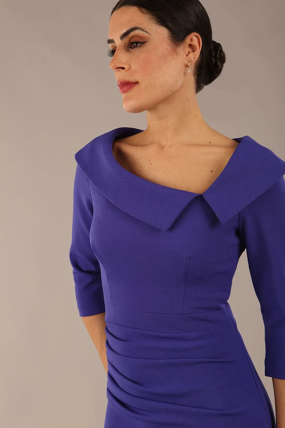 Bentley 3/4 Sleeve Knee Length Pencil Dress