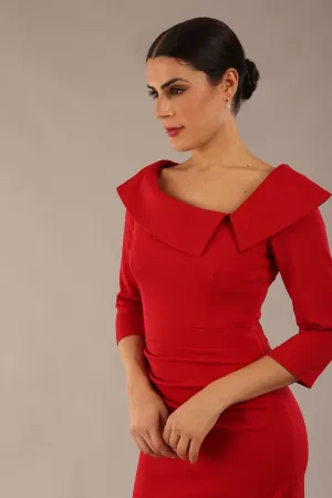 Bentley 3/4 Sleeve Knee Length Pencil Dress