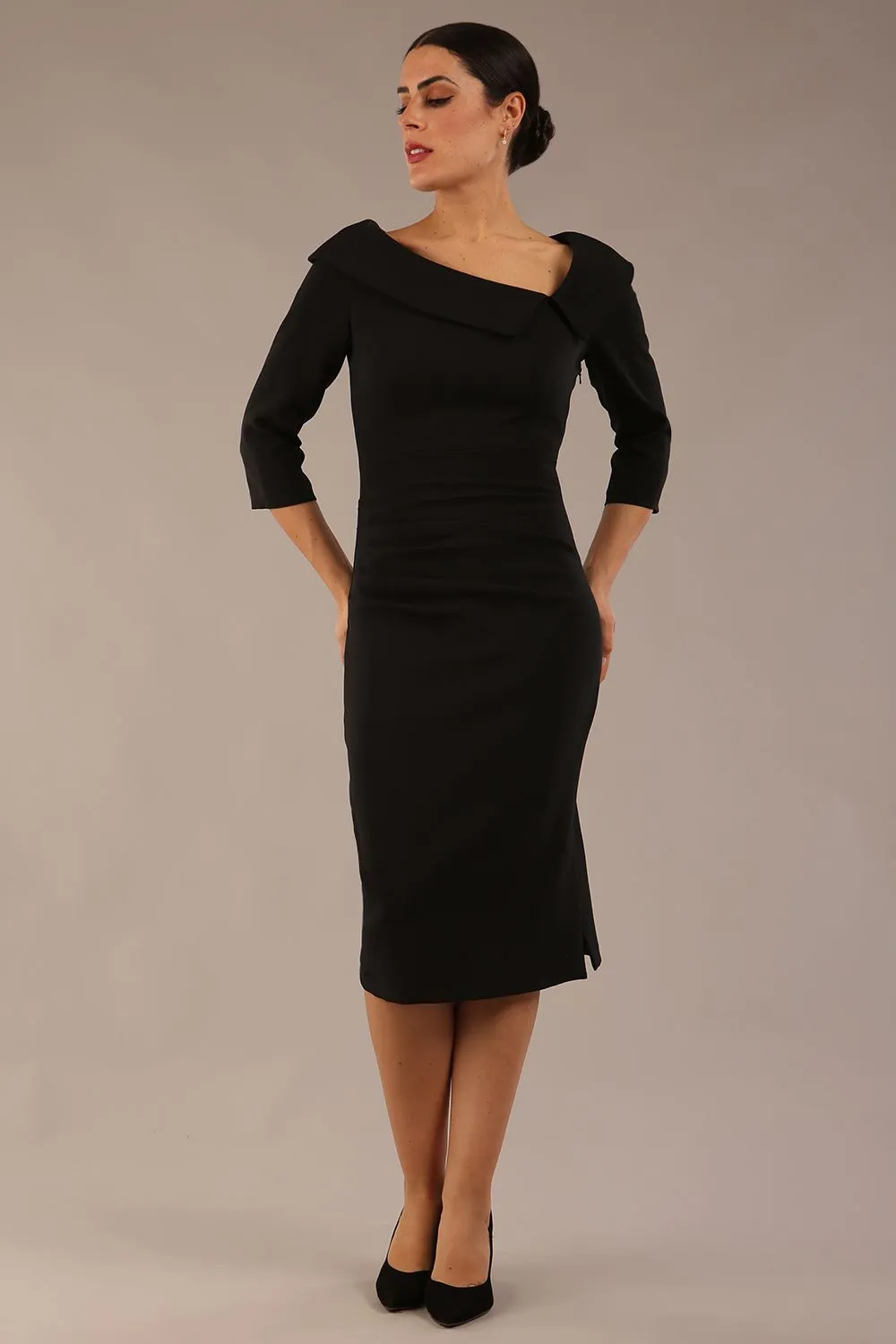Bentley 3/4 Sleeve Knee Length Pencil Dress
