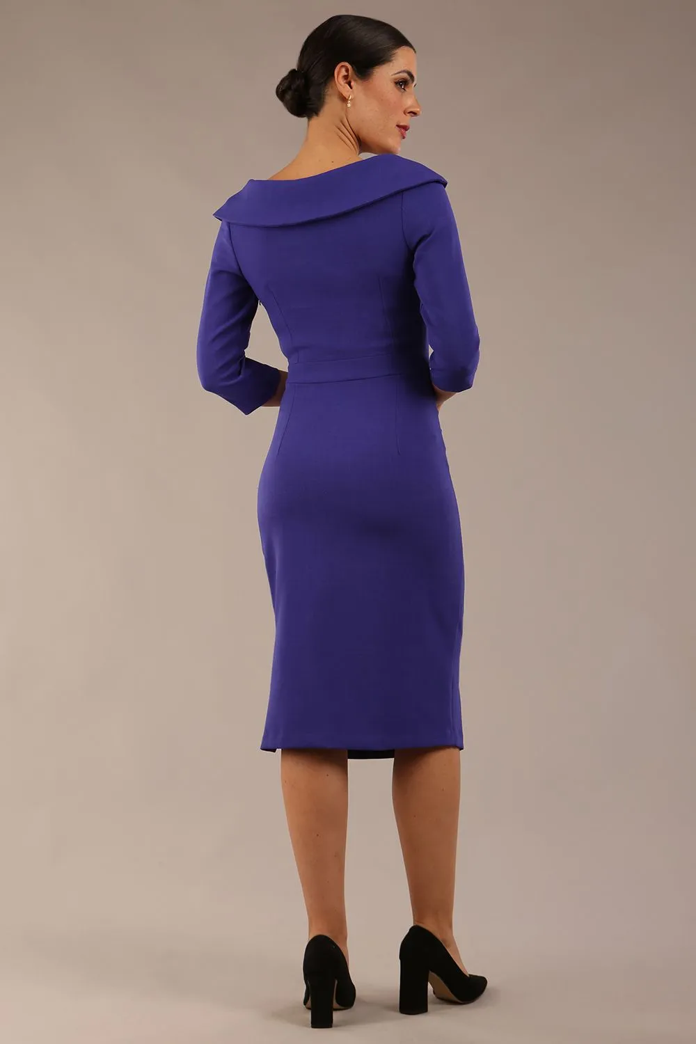 Bentley 3/4 Sleeve Knee Length Pencil Dress