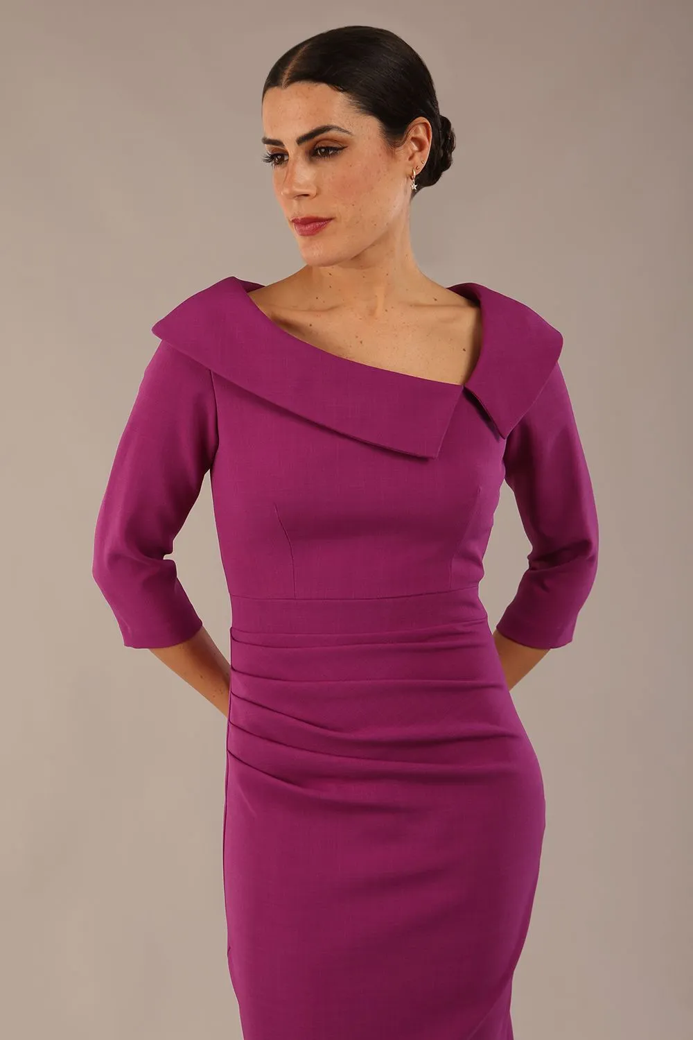 Bentley 3/4 Sleeve Knee Length Pencil Dress