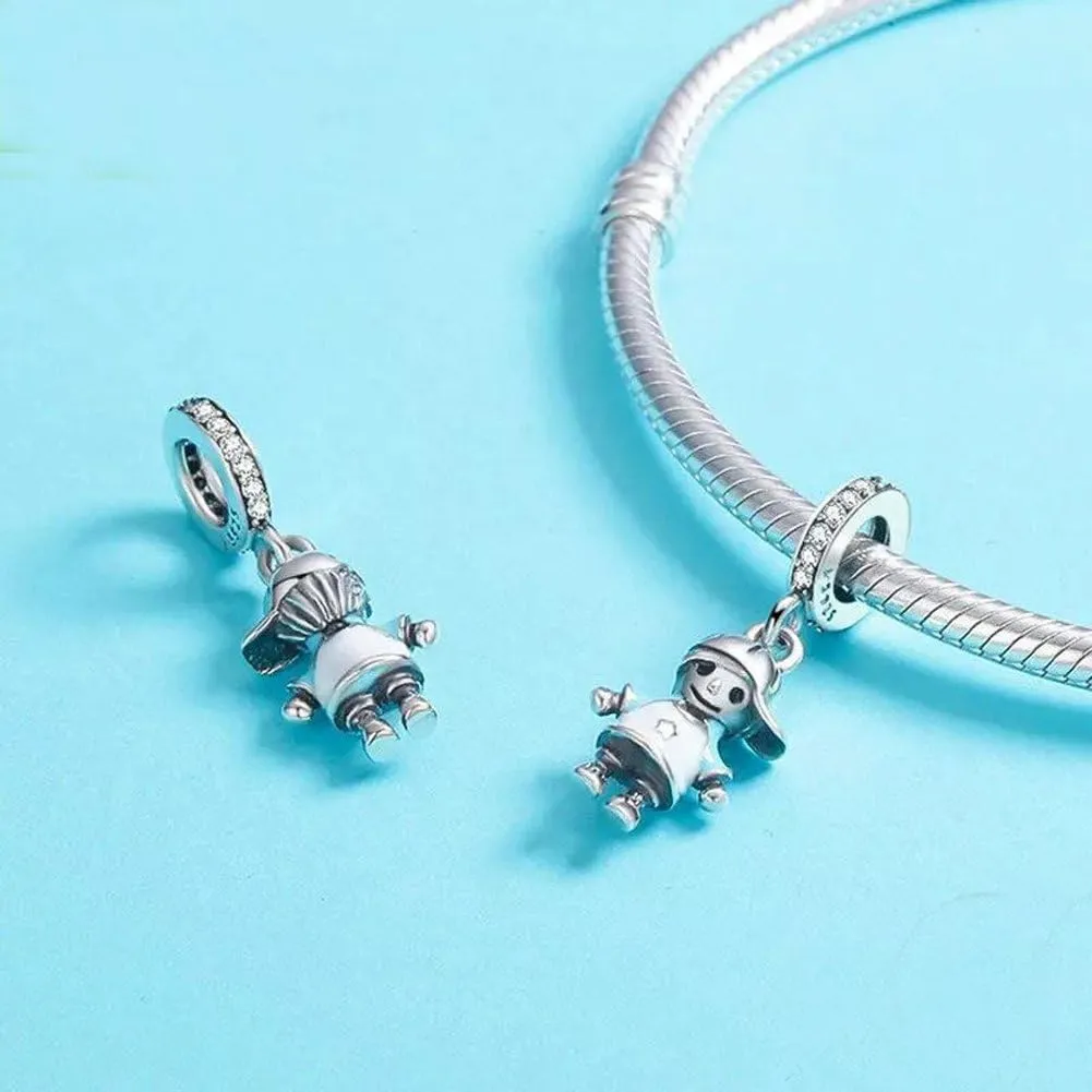 Boy OR Girl Dangle 925 Sterling Silver Charm Beads for Fashion Charms Bracelet & Necklace