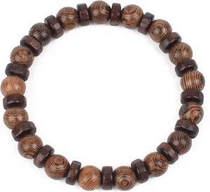 Bracelet Wooden Beads Balance Black Lava Rock Bangles Jewelry 8mm Natural Wood Women Prayer Jewelry Yoga Bracelets,13,17cm-6.7inch