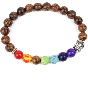 Bracelet Wooden Beads Balance Black Lava Rock Bangles Jewelry 8mm Natural Wood Women Prayer Jewelry Yoga Bracelets,15,19cm-7.5inch