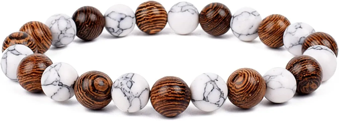 Bracelet Wooden Beads Balance Black Lava Rock Bangles Jewelry 8mm Natural Wood Women Prayer Jewelry Yoga Bracelets,20,19cm-7.5inch