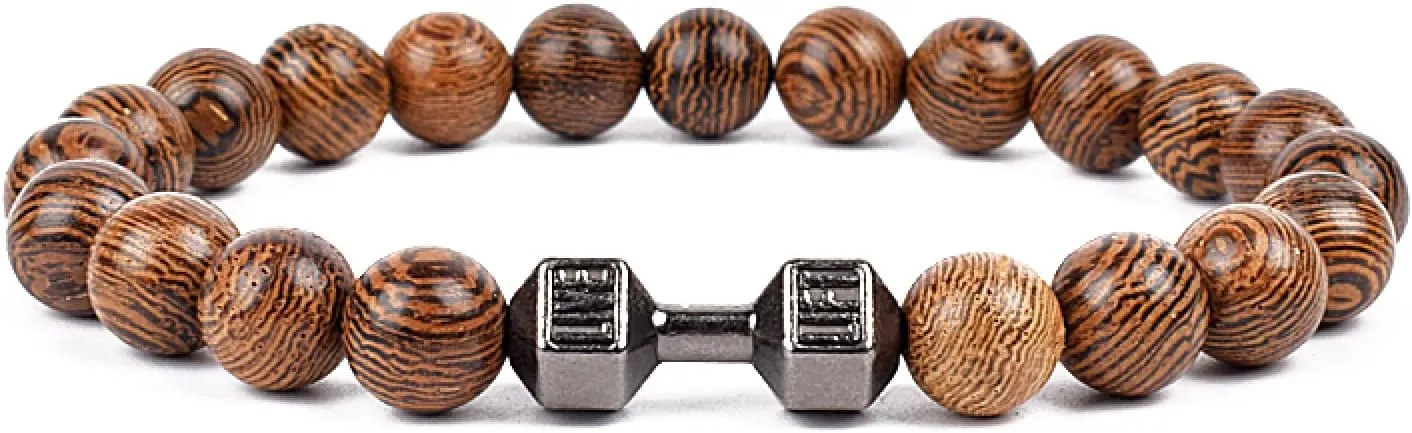 Bracelet Wooden Beads Balance Black Lava Rock Bangles Jewelry 8mm Natural Wood Women Prayer Jewelry Yoga Bracelets,22,21cm-8.3inch
