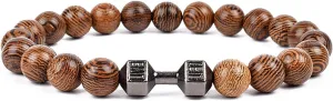 Bracelet Wooden Beads Balance Black Lava Rock Bangles Jewelry 8mm Natural Wood Women Prayer Jewelry Yoga Bracelets,22,23cm-9.1inch
