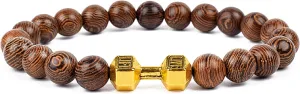 Bracelet Wooden Beads Balance Black Lava Rock Bangles Jewelry 8mm Natural Wood Women Prayer Jewelry Yoga Bracelets,23,23cm-9.1inch