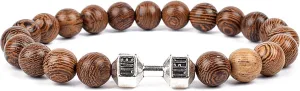 Bracelet Wooden Beads Balance Black Lava Rock Bangles Jewelry 8mm Natural Wood Women Prayer Jewelry Yoga Bracelets,24,17cm-6.7inch