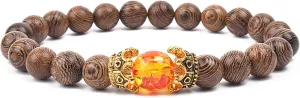 Bracelet Wooden Beads Balance Black Lava Rock Bangles Jewelry 8mm Natural Wood Women Prayer Jewelry Yoga Bracelets,33,19cm-7.5inch