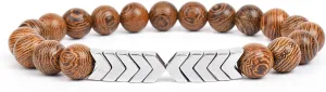 Bracelet Wooden Beads Balance Black Lava Rock Bangles Jewelry 8mm Natural Wood Women Prayer Jewelry Yoga Bracelets,34,17cm-6.7inch