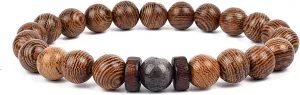 Bracelet Wooden Beads Balance Black Lava Rock Bangles Jewelry 8mm Natural Wood Women Prayer Jewelry Yoga Bracelets,36,21cm-8.3inch
