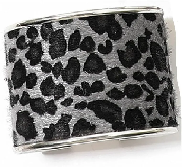 Caiyao Exaggerated Zebra Leopard Print Open Cuff Bracelet Adjustable Wide Gold Silver Leopard Animal Print Cuff Bangle Bracelets Vintage Wide Geometric Wrap Bracelet for Women Party Jewelry Gifts